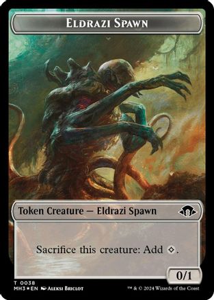 Image of Eldrazi Spawn (Ripple Foil) // Eldrazi Scion Double-Sided Token [Modern Horizons 3 Commander Tokens]