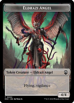 Image of Eldrazi Angel (Ripple Foil) // Copy Double-Sided Token [Modern Horizons 3 Commander Tokens]