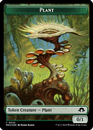Image of Plant (Ripple Foil) // Zombie Double-Sided Token [Modern Horizons 3 Tokens]