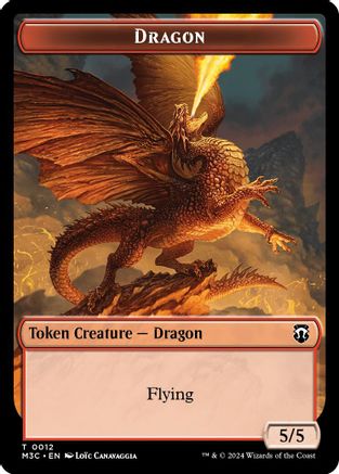 Image of Dragon (Ripple Foil) // Treasure Double-Sided Token [Modern Horizons 3 Commander Tokens]