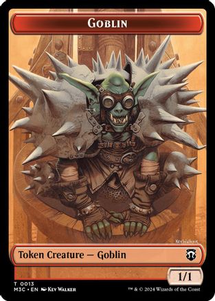 Image of Goblin (Ripple Foil) // Tarmogoyf Double-Sided Token (M3C-13 // 22) - Modern Horizons 3 Commander Foil