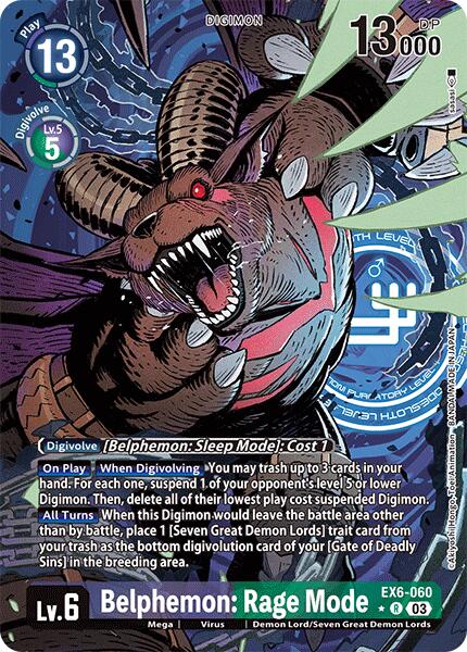 Image of Belphemon: Rage Mode [EX6-060] (Alternate Art) [Infernal Ascension]