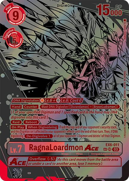 Image of RagnaLoardmon ACE [EX6-011] (Textured) [Infernal Ascension]