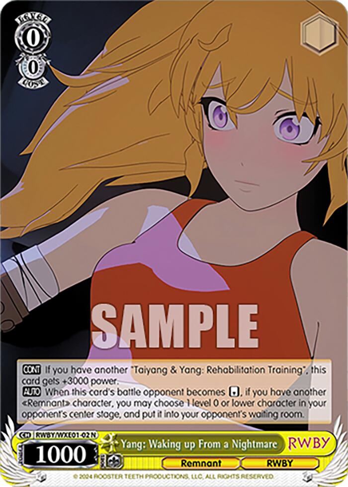 Image of Yang: Waking up From a Nightmare (RWBY/WXE01-02 N) [RWBY: Premium Booster]