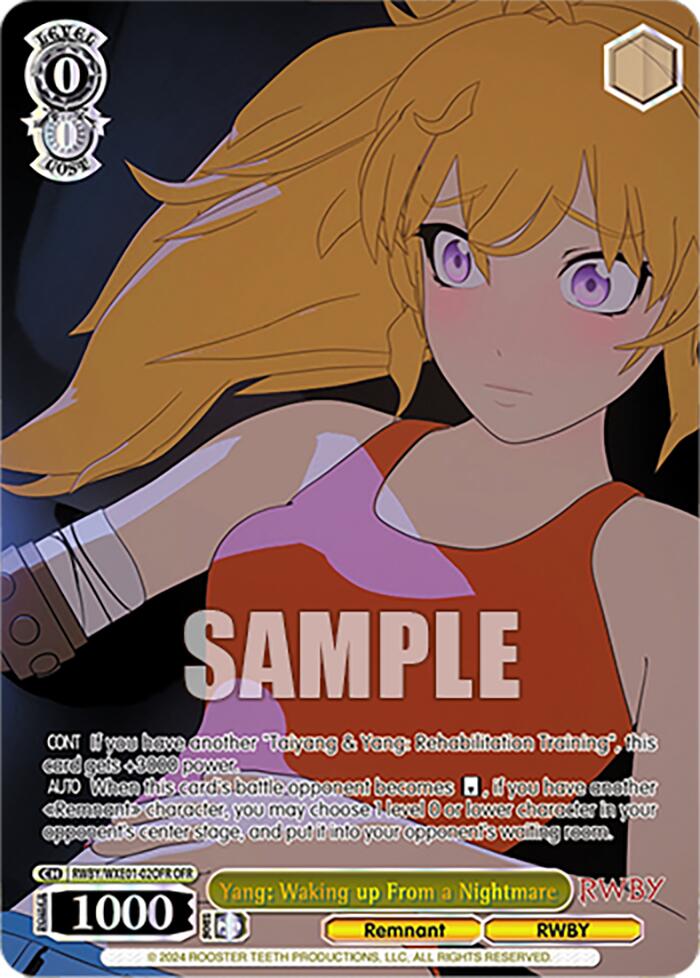 Image of Yang: Waking up From a Nightmare (RWBY/WXE01-02OFR OFR) [RWBY: Premium Booster]