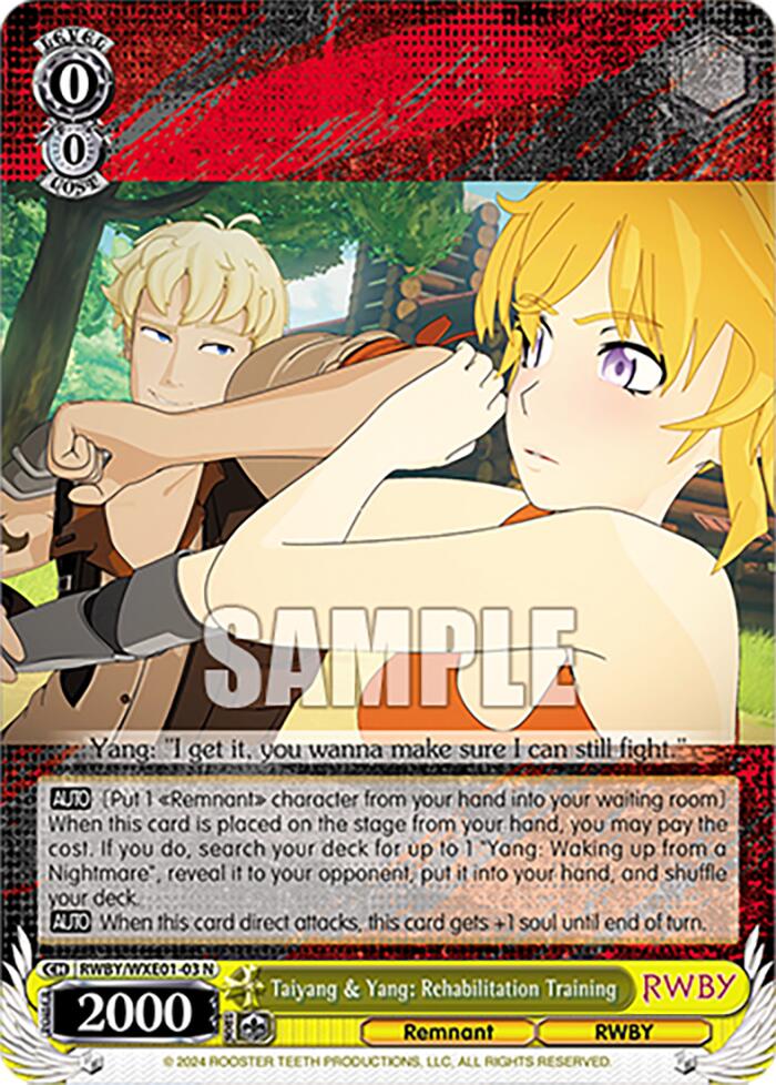 Image of Taiyang & Yang: Rehabilitation Training (RWBY/WXE01-03 N) [RWBY: Premium Booster]