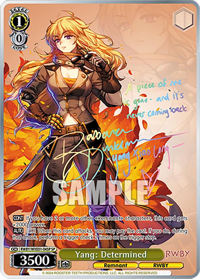 Image of Yang: Determined (RWBY/WXE01-04SP SP) [RWBY: Premium Booster]