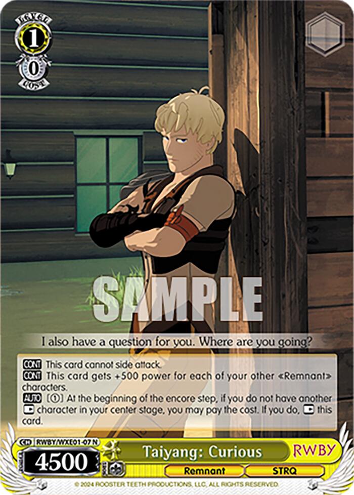 Image of Taiyang: Curious (RWBY/WXE01-07 N) [RWBY: Premium Booster]