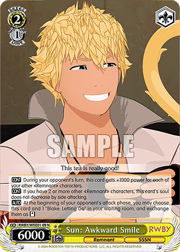 Image of Sun: Awkward Smile (RWBY/WXE01-09 N) [RWBY: Premium Booster]