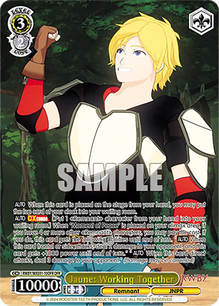 Image of Jaune: Working Together (RWBY/WXE01-10OFR OFR) [RWBY: Premium Booster]