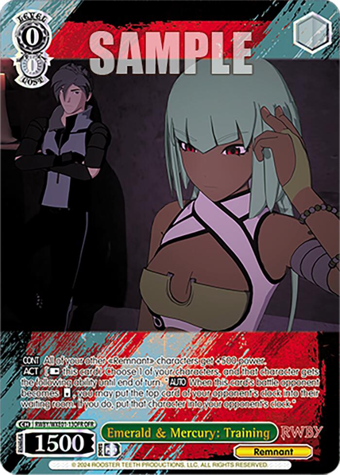 Image of Emerald & Mercury: Training (RWBY/WXE01-13OFR OFR) [RWBY: Premium Booster]