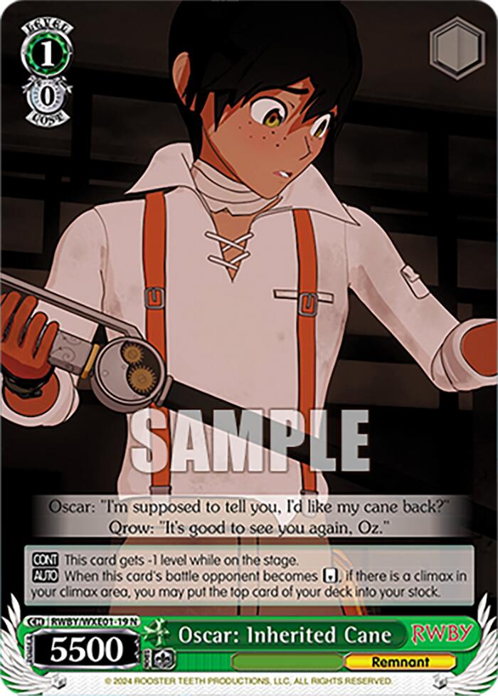 Image of Oscar: Inherited Cane (RWBY/WXE01-19 N) [RWBY: Premium Booster]
