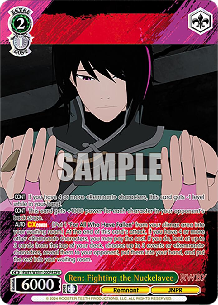 Image of Ren: Fighting the Nuckelavee (RWBY/WXE01-20OFR OFR) [RWBY: Premium Booster]