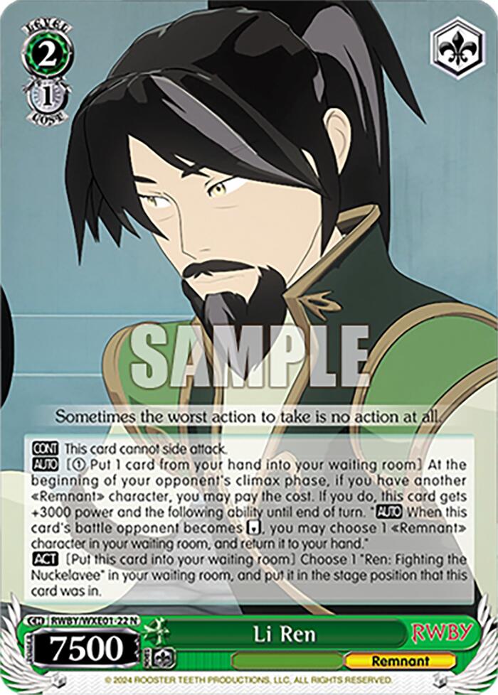 Image of Li Ren (RWBY/WXE01-22 N) [RWBY: Premium Booster]