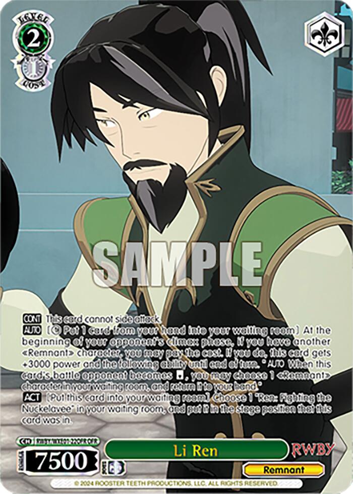 Image of Li Ren (RWBY/WXE01-22OFR OFR) [RWBY: Premium Booster]