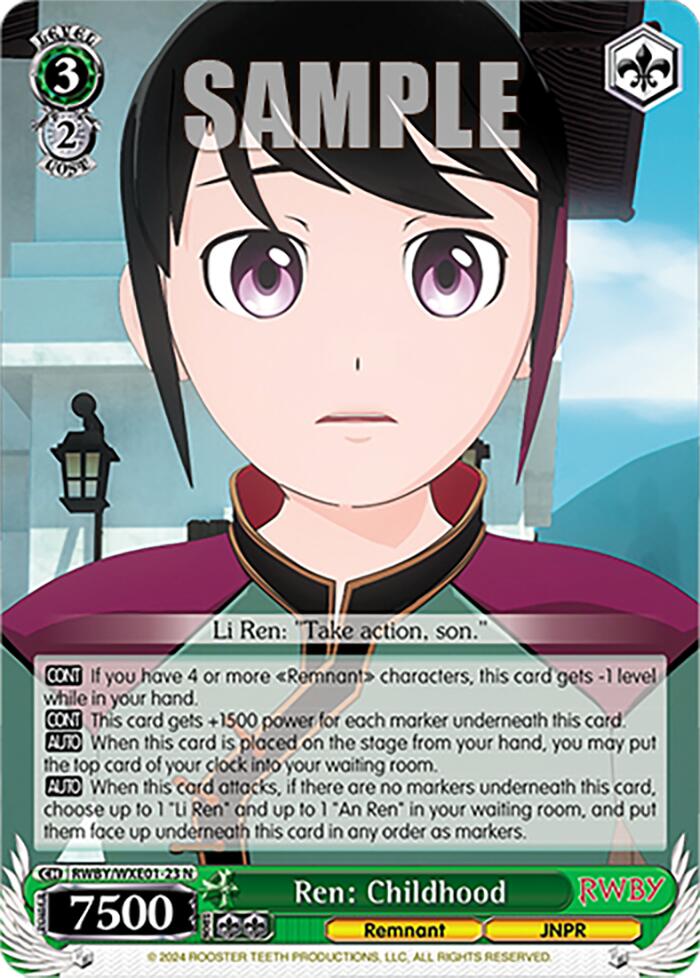 Image of Ren: Childhood 9RWBY/WXE01-23 N) [RWBY: Premium Booster]