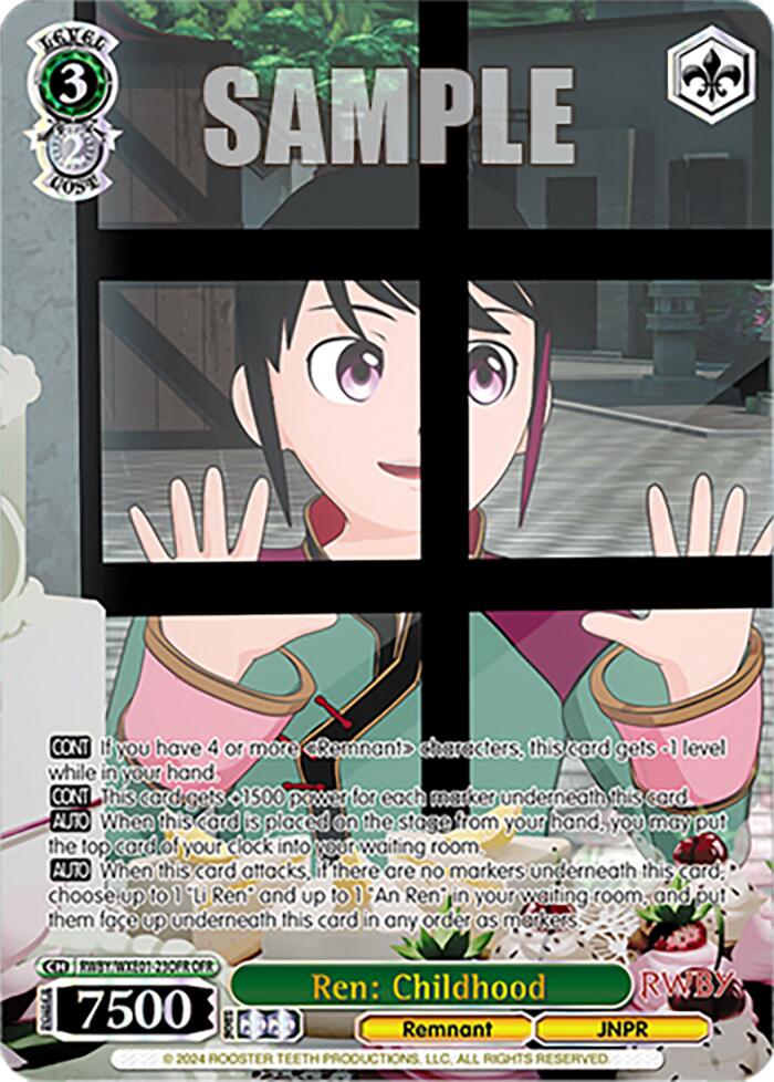 Image of Ren: Childhood (RWBY/WXE01-23OFR OFR) [RWBY: Premium Booster]