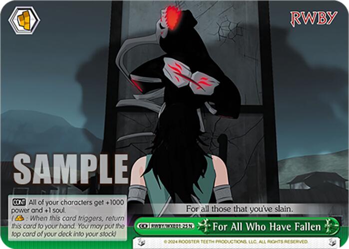 Image of For All Who Have Fallen (RWBY/WXE01-25 N) [RWBY: Premium Booster]
