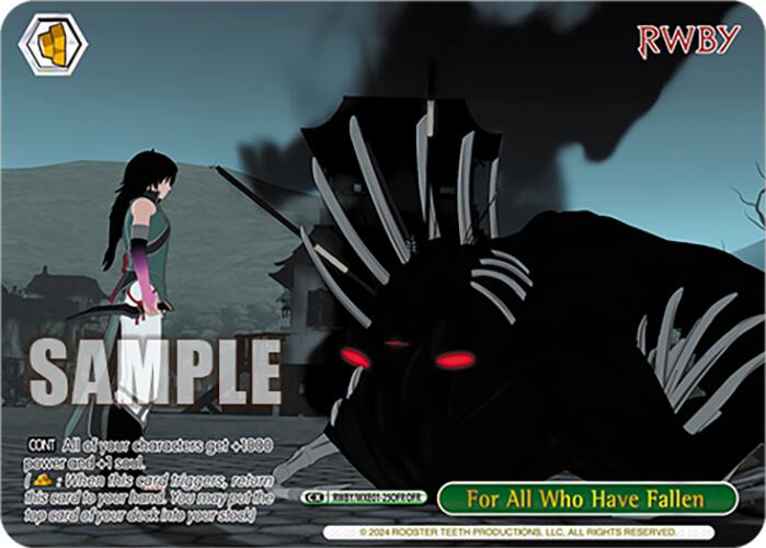 Image of For All Who Have Fallen (RWBY/WXE01-25OFR OFR) [RWBY: Premium Booster]
