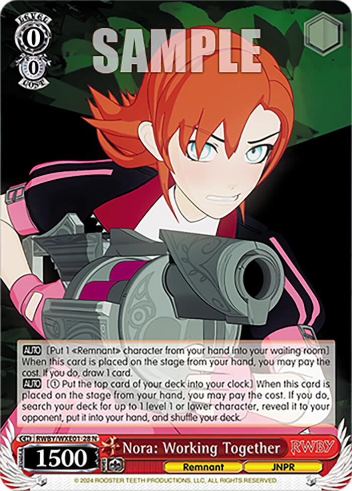 Image of Nora: Working Together (RWBY/WXE01-28 N) [RWBY: Premium Booster]