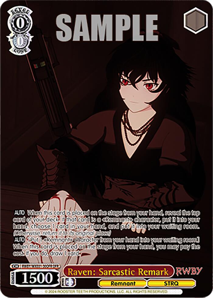 Image of Raven: Sarcastic Remark (RWBY/WXE01-30OFR OFR) [RWBY: Premium Booster]
