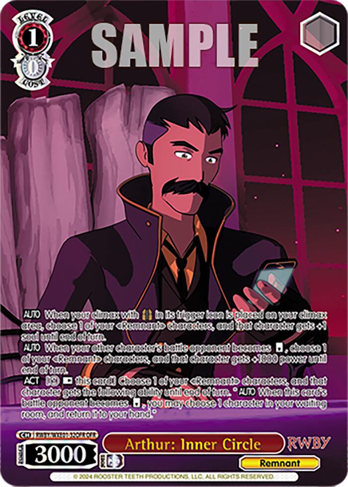 Image of Arthur: Inner Circle (RWBY/WXE01-32OFR OFR) [RWBY: Premium Booster]