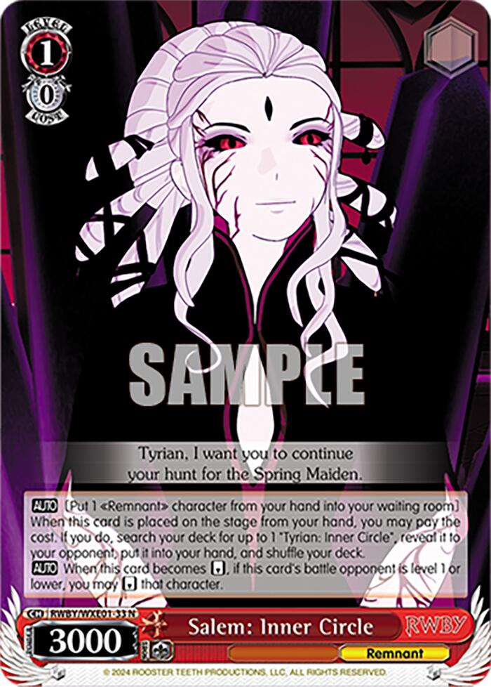 Image of Salem: Inner Circle (RWBY/WXE01-33 N) [RWBY: Premium Booster]