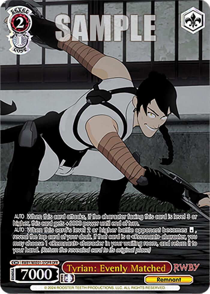 Image of Tyrian: Evenly Matched (RWBY/WXE01-37OFR OFR) [RWBY: Premium Booster]