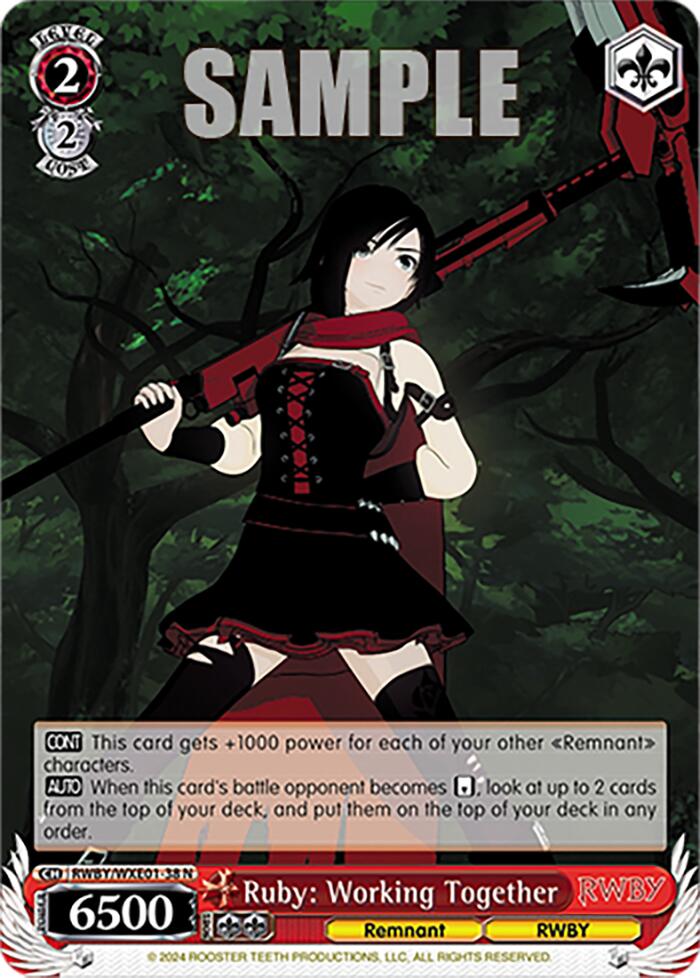 Image of Ruby: Working Together (RWBY/WXE01-38 N) [RWBY: Premium Booster]
