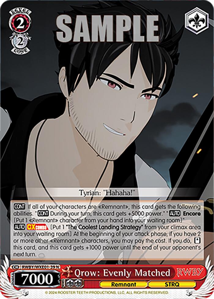 Image of Qrow: Evenly Matched (RWBY/WXE01-39 N) [RWBY: Premium Booster]