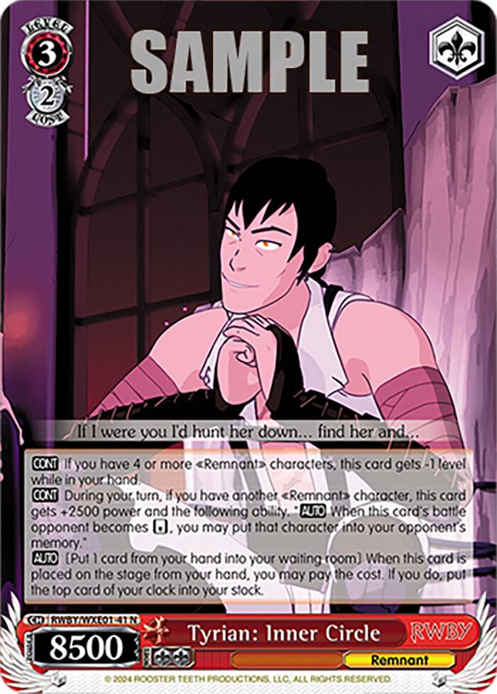 Image of Tyrian: Inner Circle (RWBY/WXE01-41 N) [RWBY: Premium Booster]