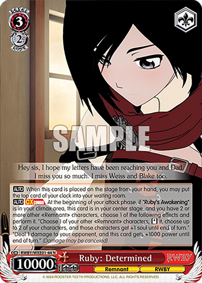 Image of Ruby: Determined (RWBY/WXE01-44 N) [RWBY: Premium Booster]