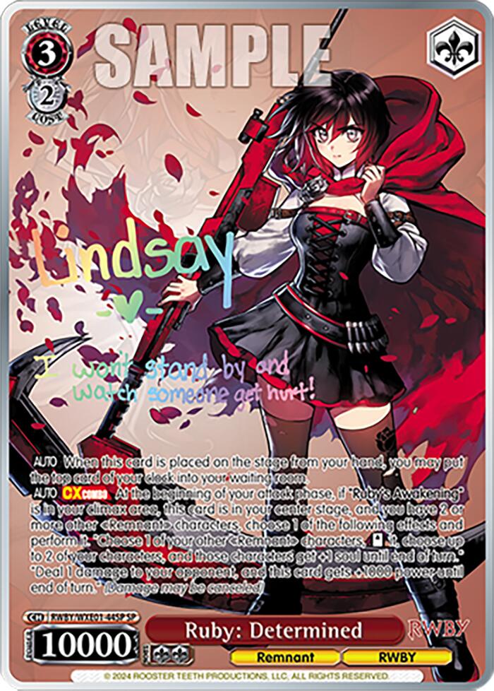 Image of Ruby: Determined (RWBY/WXE01-44SP SP) [RWBY: Premium Booster]