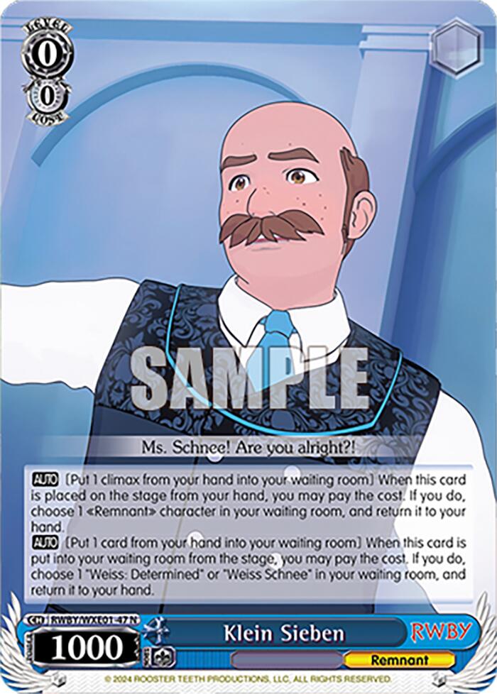Image of Klein Sieben (RWBY/WXE01-47 N) [RWBY: Premium Booster]