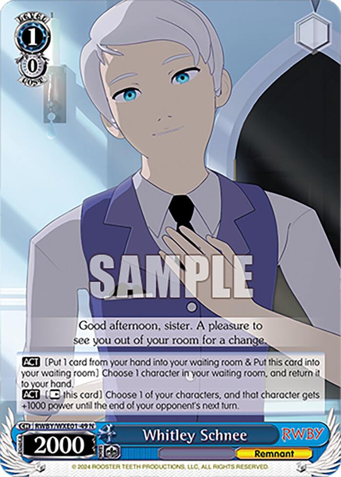 Image of Whitley Schnee (RWBY/WXE01-49 N) [RWBY: Premium Booster]
