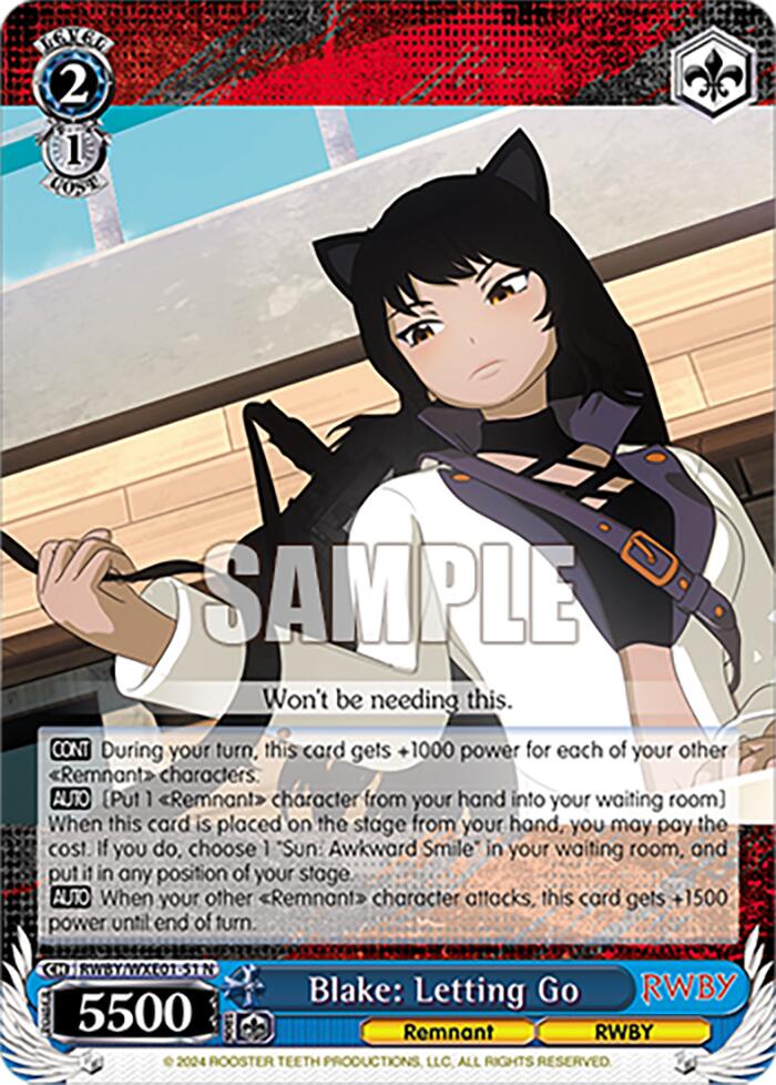 Image of Blake: Letting Go (RWBY/WXE01-51 N) [RWBY: Premium Booster]