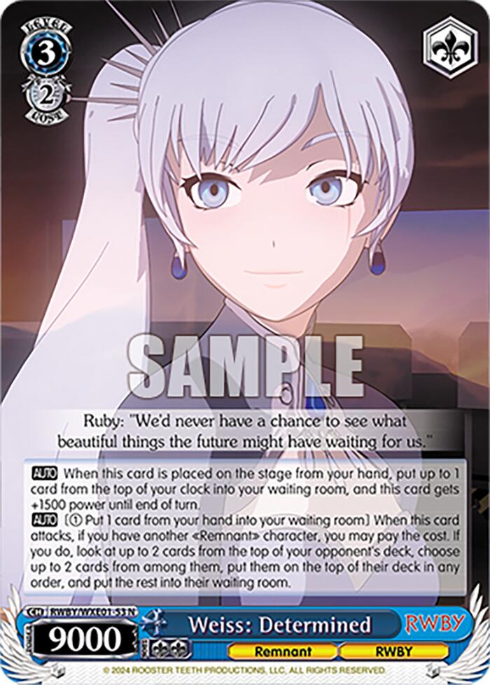 Image of Weiss: Determined (RWBY/WXE01-53 N) [RWBY: Premium Booster]