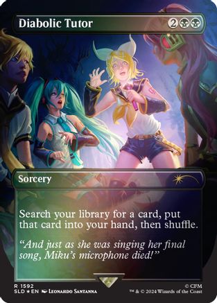 Image of Diabolic Tutor (1592 - Japanese Rainbow Foil) [Secret Lair Drop Series]