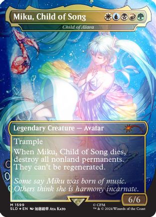 Image of Miku, Child of Song - Child of Alara (Japanese - Rainbow Foil) [Secret Lair Drop Series]