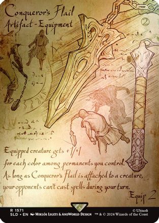 Image of Conqueror's Flail (Rainbow Foil) [Secret Lair Drop Series]