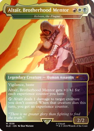 Image of Altair, Brotherhood Mentor - Kelsien, the Plague (Rainbow Foil) [Secret Lair Drop Series]