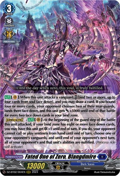 Image of Fated One of Zero, Blangdmire (DZ-BT02/004EN) [Illusionless Strife]