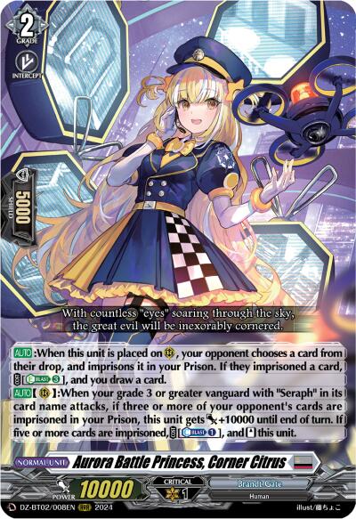 Image of Aurora Battle Princess, Corner Citrus (DZ-BT02/008EN) [Illusionless Strife]
