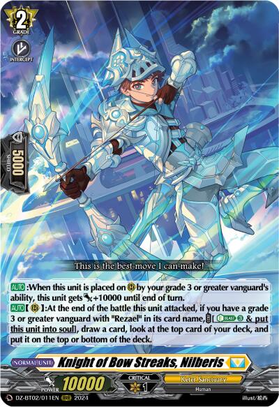 Image of Knight of Bow Streaks, Nilberis (DZ-BT02/011EN) [Illusionless Strife]