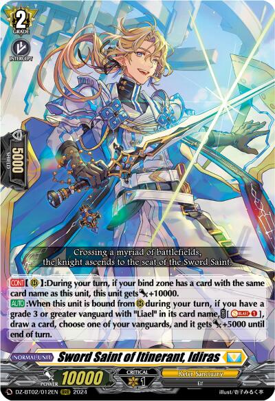 Image of Sword Saint of Itinerant, Idiras (DZ-BT02/012EN) [Illusionless Strife]