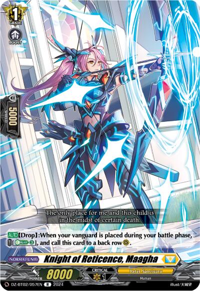 Image of Knight of Reticence, Maagha (DZ-BT02/057EN) [Illusionless Strife]