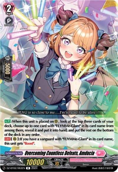 Image of Overcoming Countless Defeats, Amducia (DZ-BT02/063EN) [Illusionless Strife]