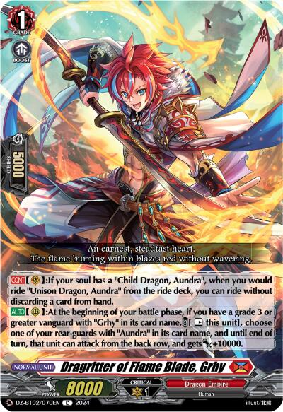 Image of Dragritter of Flame Blade, Grhy (DZ-BT02/070EN) [Illusionless Strife]