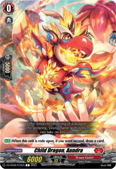 Image of Child Dragon, Aundra (DZ-BT02/075EN) [Illusionless Strife]
