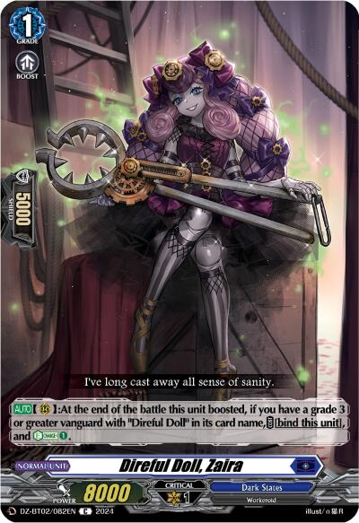 Image of Direful Doll, Zaira (DZ-BT02/082EN) [Illusionless Strife]